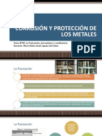 La pasivación, mecanismo y condiciones para proteger metales