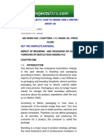 M Impact of Branding and Packaging On Sales Turnover of Nestle Food Nigeria PLC