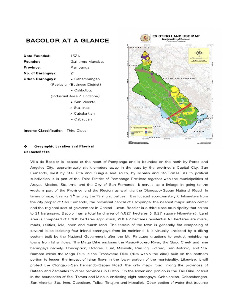 Bacolor, Pampanga: Overview and Barangays | PDF