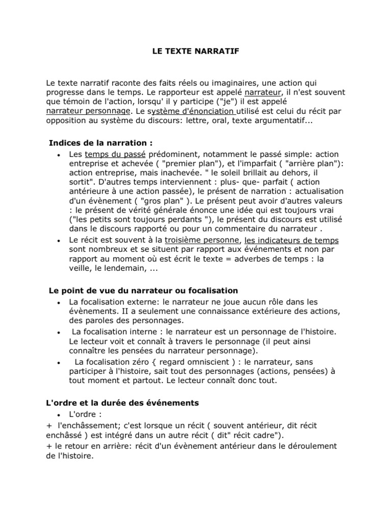 Comprendre le texte narratif | PDF | Syllabe | Rime dans la poésie