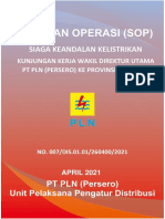 Pedoman Operasi (Sop) Penyulang Siaga Kehandalan Kelistrikan