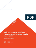 Analisis de La Situacion de Las Artes Escenicas en Espana 986069