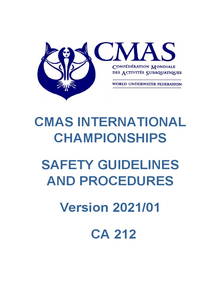 Cmas International Championships Safety Guidelines and Procedures