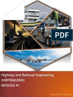 Highway and Railroad Engineering (Hwyraileng) Module #1