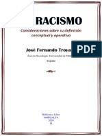 El Racismo Consideraciones Sobre Su Definicion Conceptual y Operativa