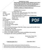 Tanda Terima Berkas Permohonan: Banda Aceh, 15 Maret 2021 Pemohon Yang Menerima