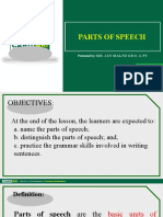 Lesson 1 - Parts of Speech