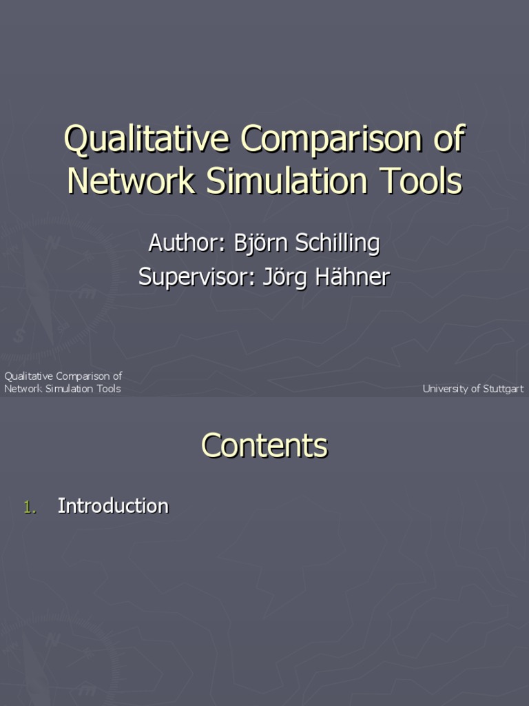 Qualitative Comparison of Network Simulation Tools | PDF | Simulation ...