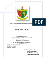 Pipe Friction: Birsa Institute of Technology, Sindri