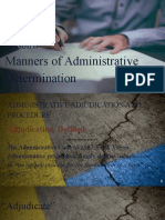 LESSON 6 Manners of Administrative Determination