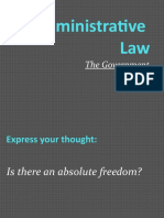 Administrative Law: The Separation of Government Powers/TITLE