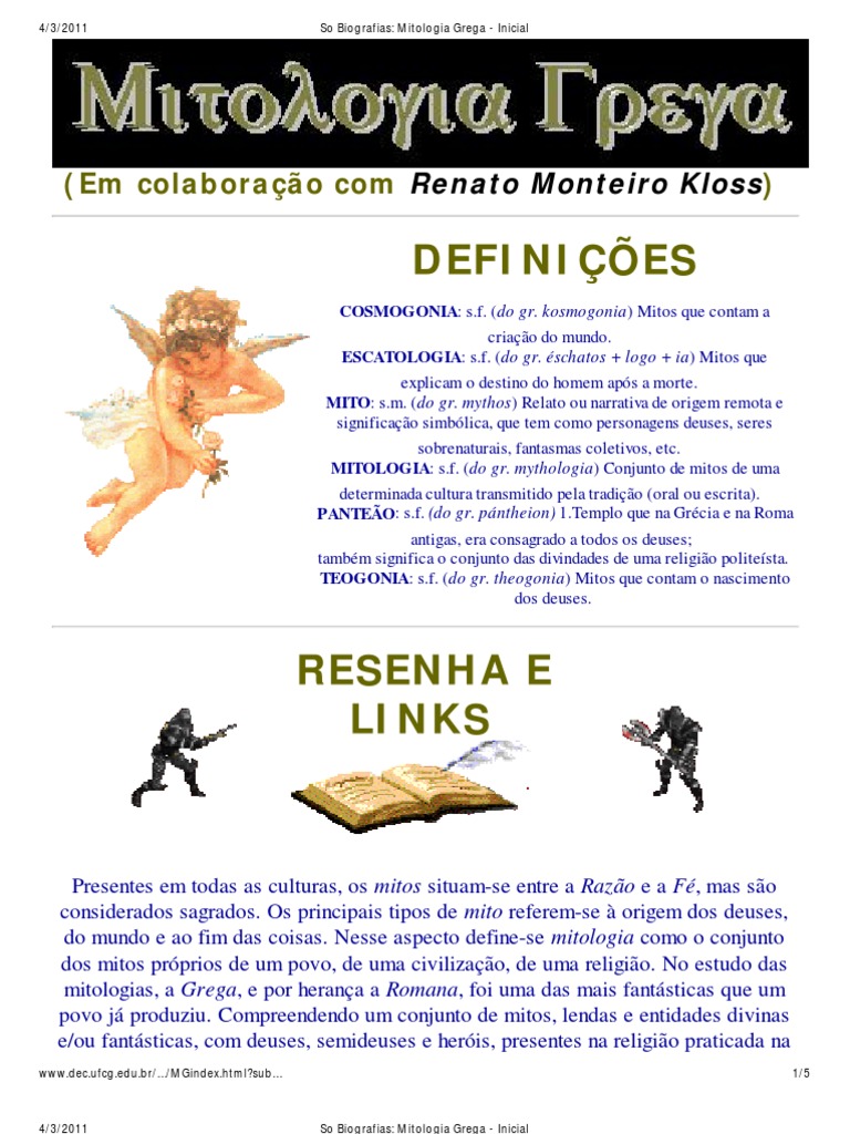Introdução à Mitologia Grega | PDF | Mitologia grega | Zeus