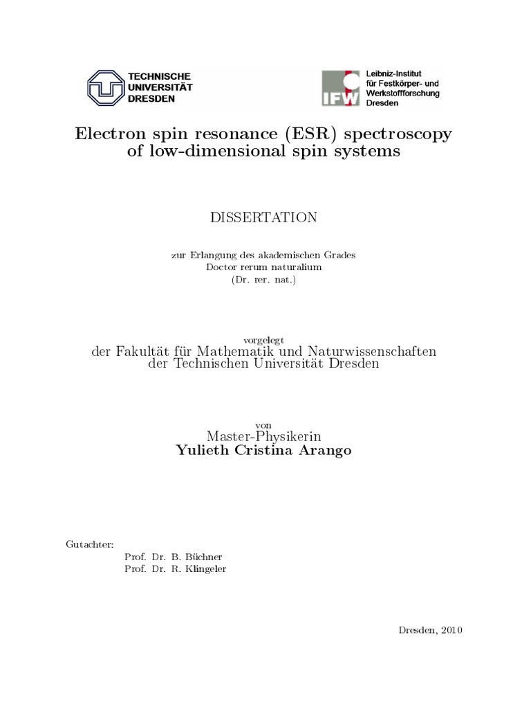 Electron Spin Resonance (ESR) (PDFDrive) | PDF | Spin (Physics ...