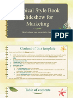 Tropical Style Book Slideshow For Marketing by Slidesgo