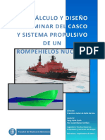 Cálculo y diseño preliminar de casco y sistema propulsor de rompehielos nuclear