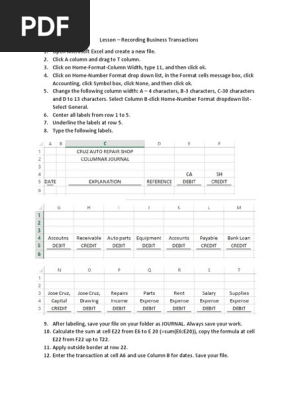 Recording Transactions
