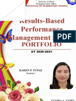Results Based Performance Management System TEACHER KAREN