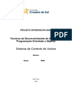 Projeto Interdisciplinar - Sistema de Controle de Vacina