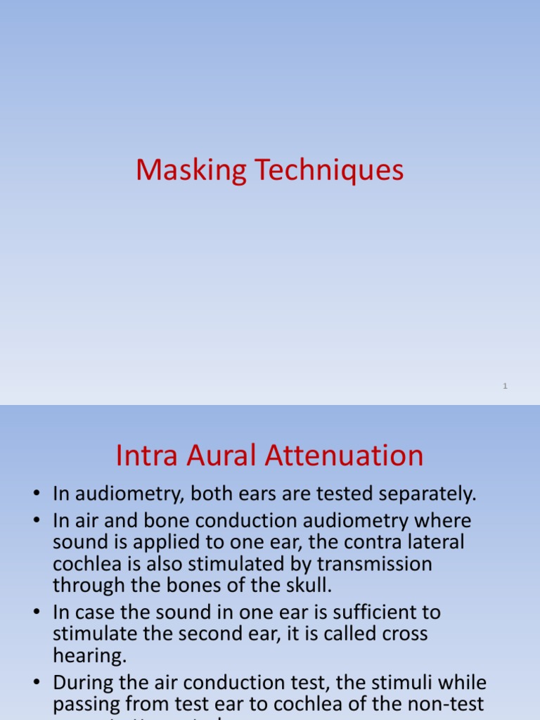 Masking Techniques PDF Electronics Acoustics