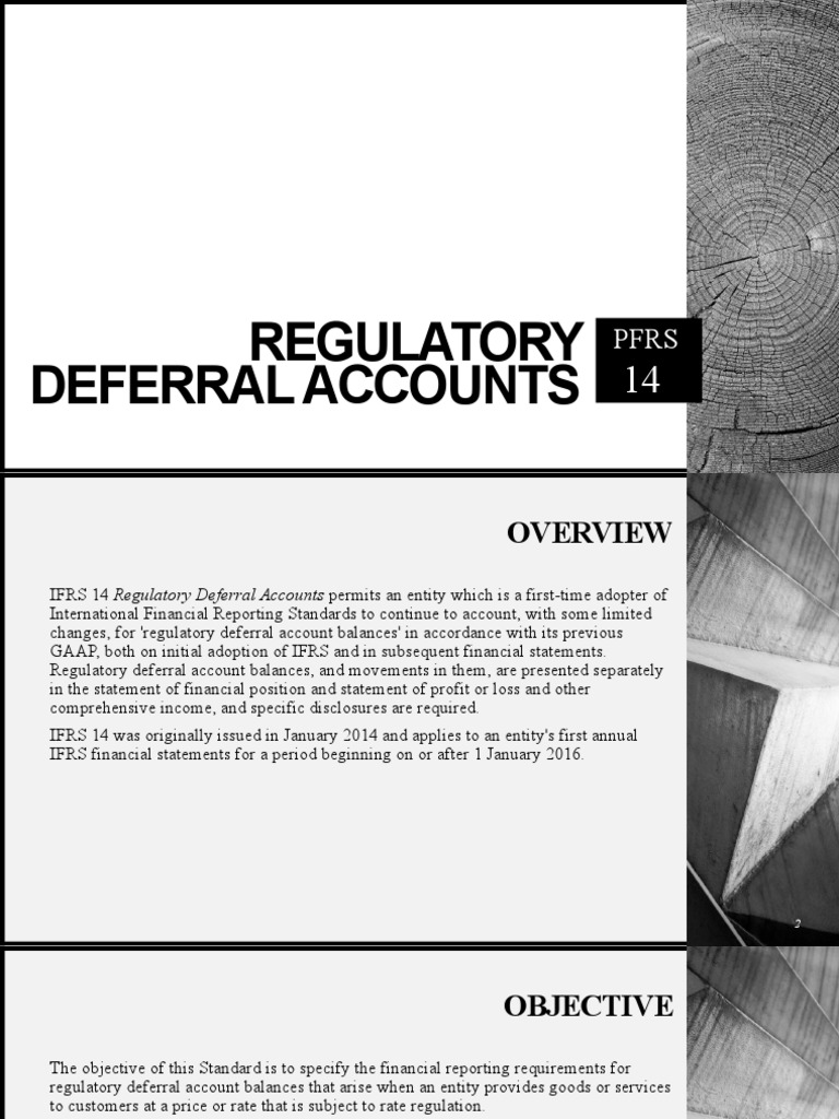 PFRS 14 Regulatory Deferral Accounts PDF International Financial