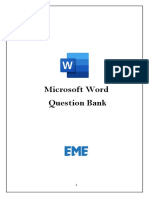 Microsoft Word Question Bank