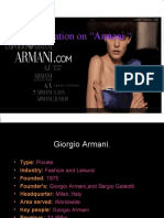 Presentation On "Armani "