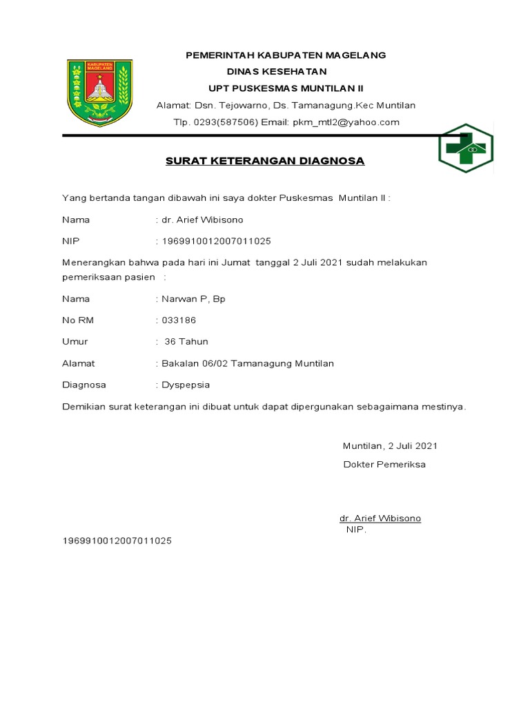 Surat Keterangan Diagnosa PDF
