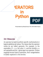 OPERATORS in Python
