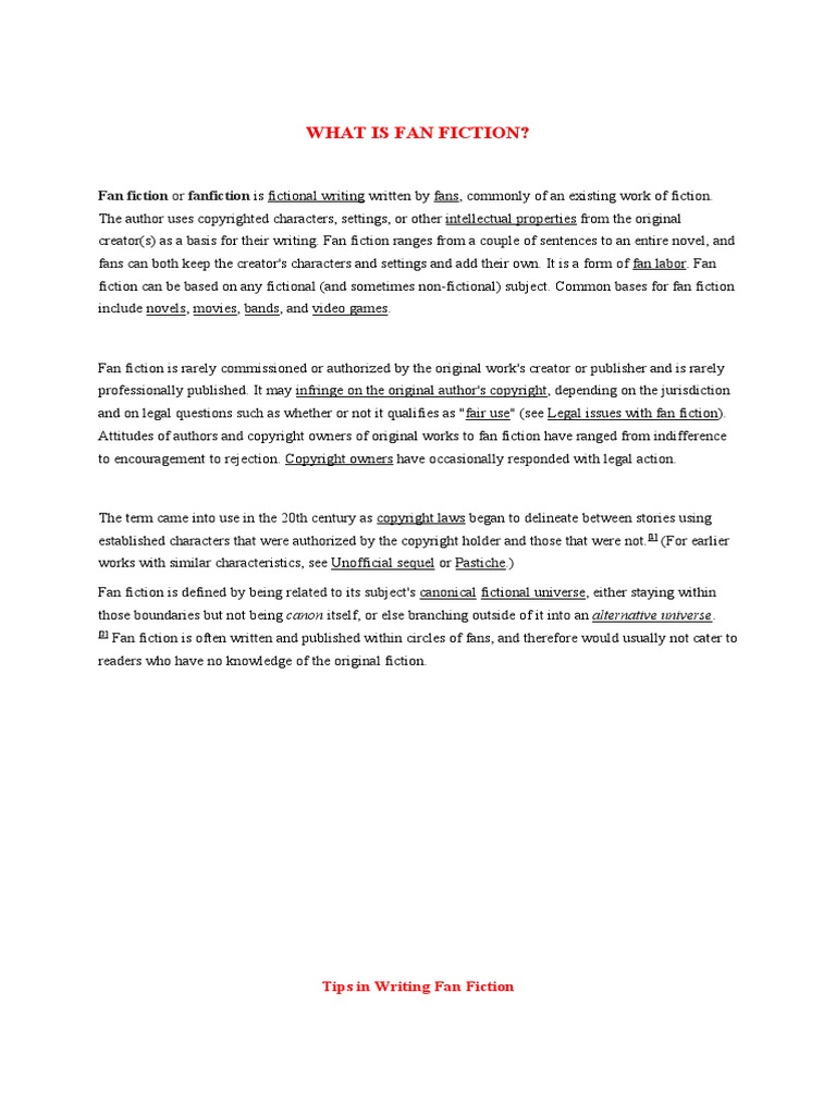 What Is Fan Fiction | Download Free PDF | Communication