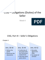 CISG - Obligations of The Seller & FB