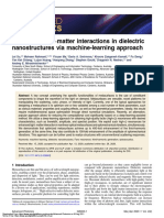 Enhanced Light - Matter Interactions in Dielectric Nanostructures Via Machine-Learning Approach