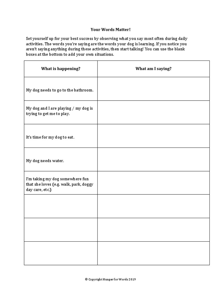 Words Chart | PDF