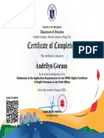 Certificate of Completion