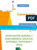 Unidad3.Acentuacion General y Concurrencia Vocalica Diptongo Triptongo y Hiato