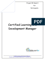 Certified Learning and Development Manager: Project at Week 4 For Participants