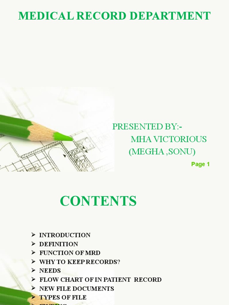 Medical Records Department Overview | PDF | Medical Record | Health ...