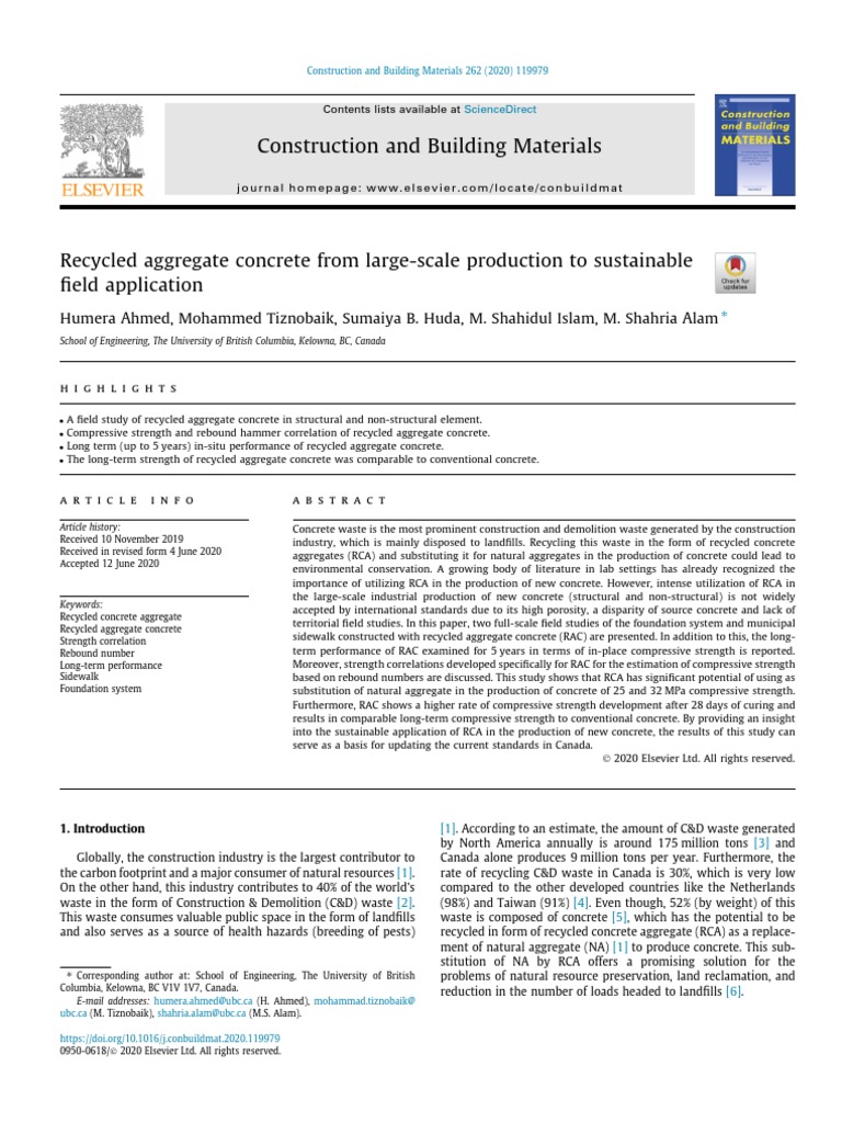 Recycled Aggregate Concrete | PDF | Concrete | Cement