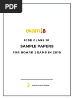 Sample Papers: Icse Class 10