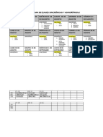 Cronograma de Clases Sincrónicas y Asincrónicas