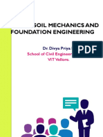 Cle1004-Soil Mechanics and Foundation Engineering: School of Civil Engineering (SCE) VIT Vellore