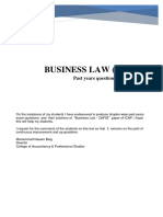 Business Law (Caf-3) : Past Years Questions and Answers