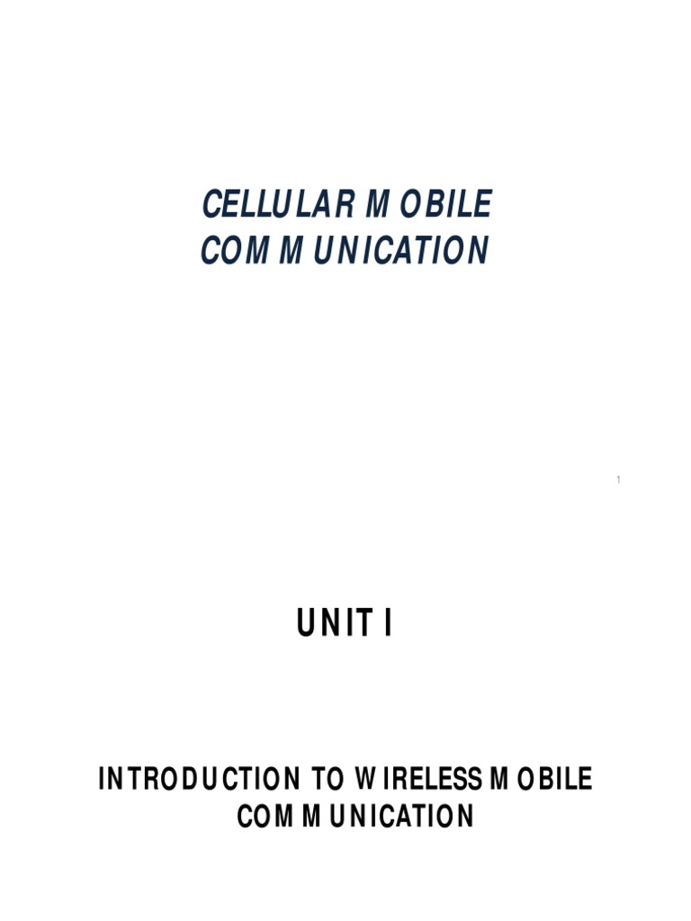 Cellular Mobile Communication | PDF | Cellular Network | Channel Access ...