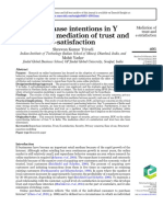 Repurchase Intentions in Y Generation: Mediation of Trust and E-Satisfaction