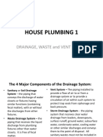 House Plumbing 1: Drainage, Waste and Vent System