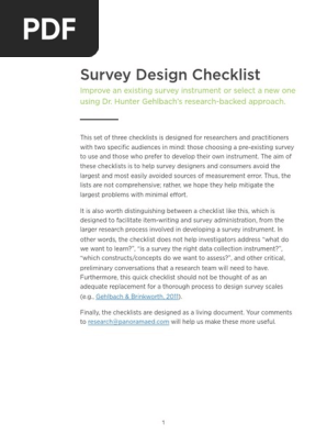 Checklist