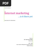 Download internet marketing project report by Kiran Kumar SN52177193 doc pdf