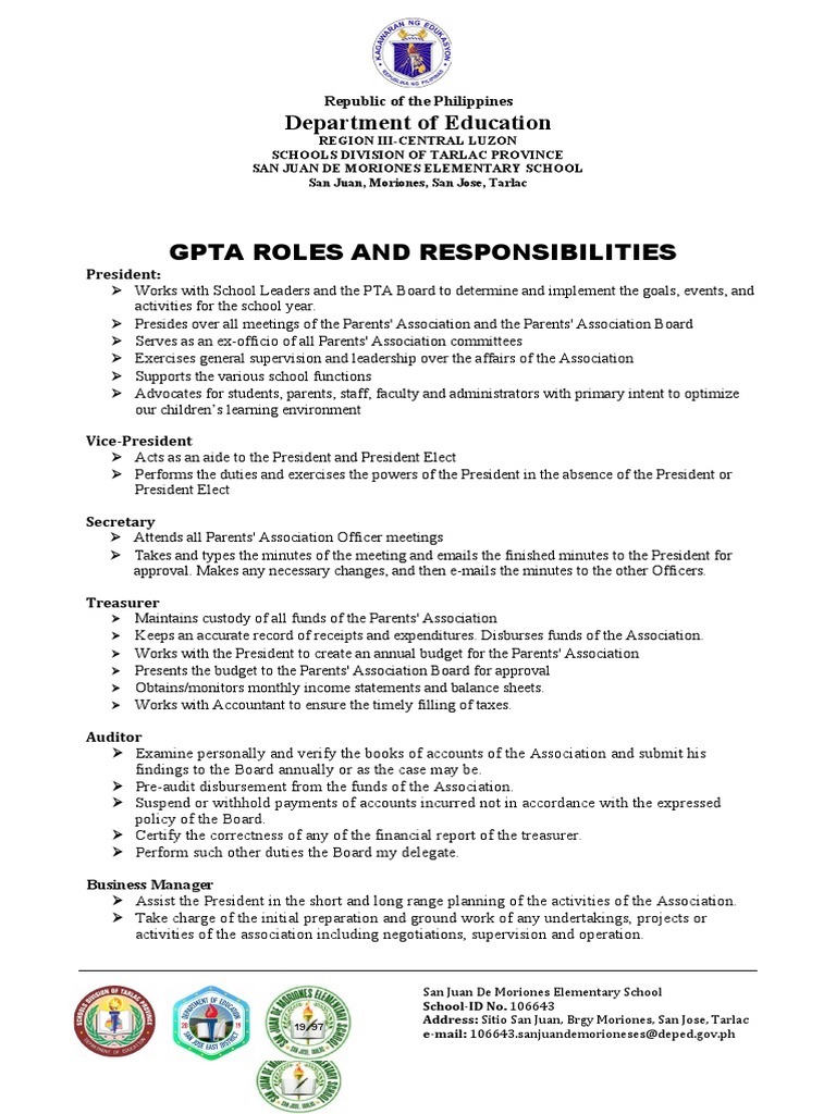 Gpta Roles & Responsibilities | PDF | Policy | Economies