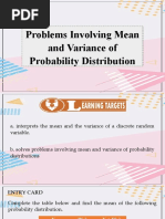 Problem Solving Involving Mean and Variance