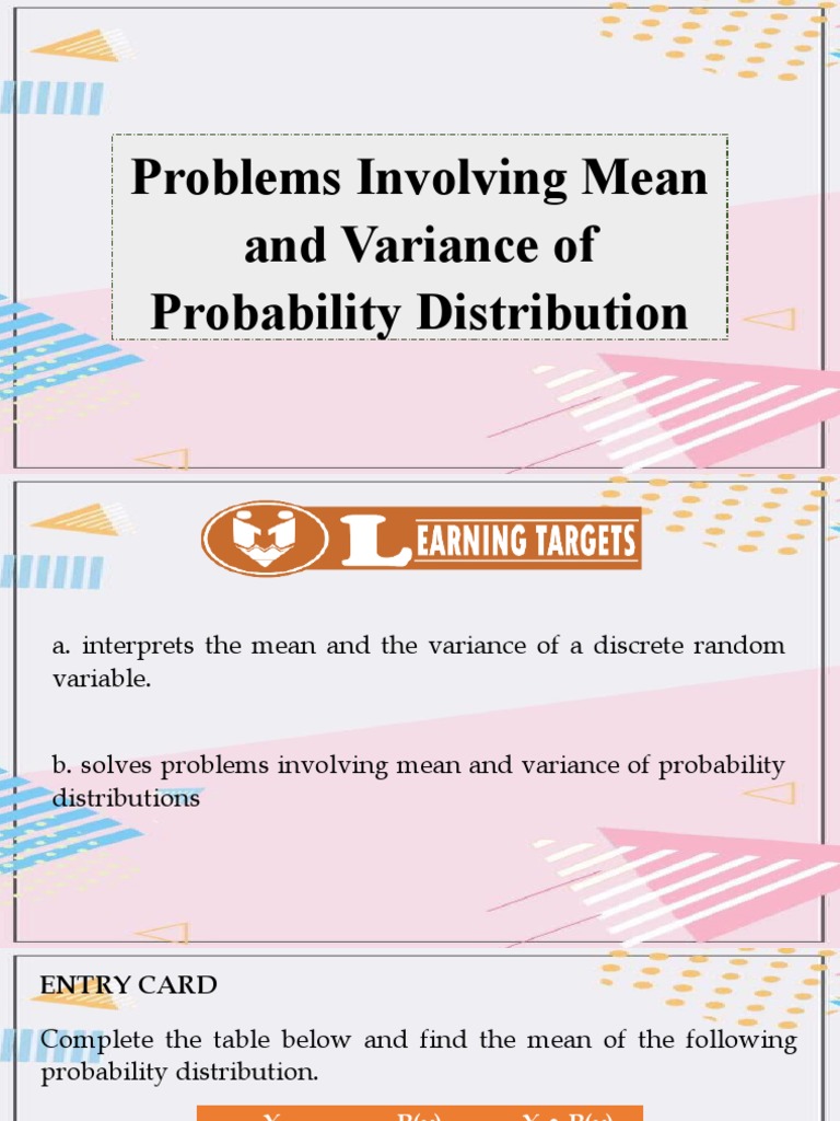 problem solving involving variance