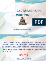 Analytical Paragraph Writing
